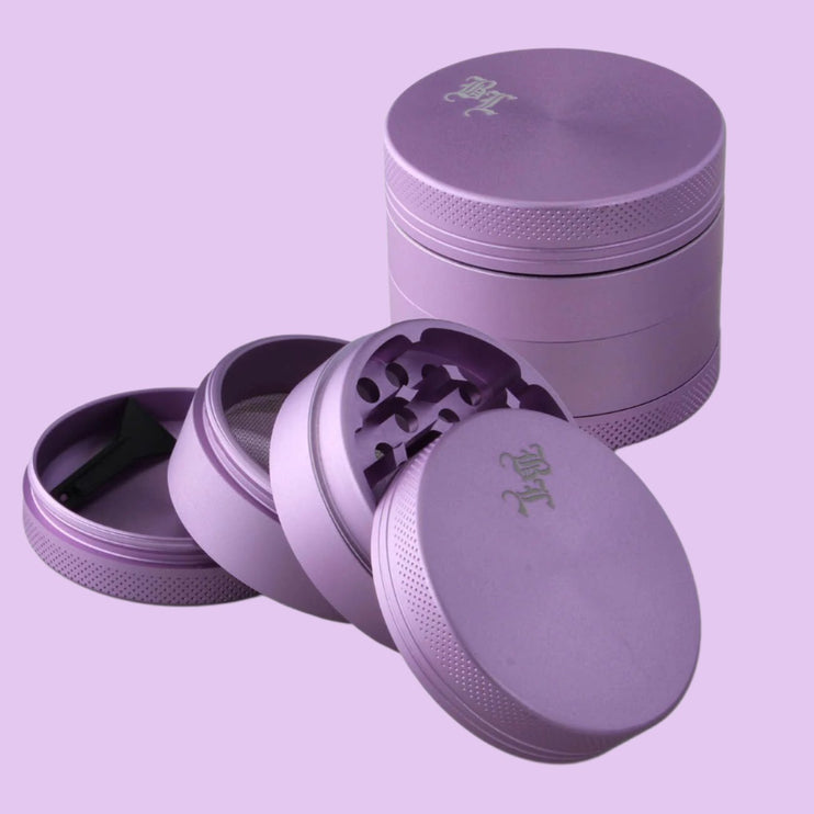 Aluminium Grinder 4-part satin matt by Black Leaf