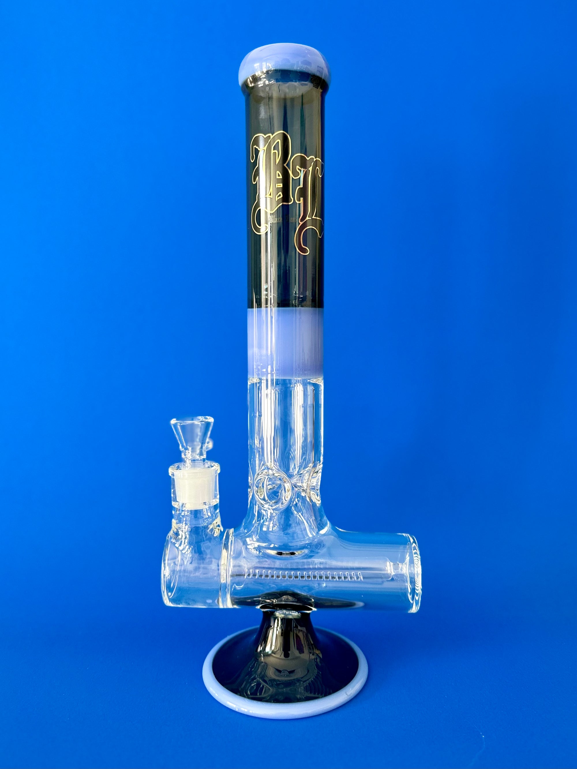 Nautilus Ice Bong with Percolator by Black Leaf (Blue/Black)