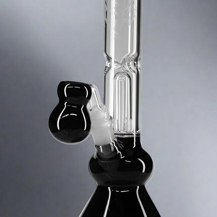 Mini Ice bong w/ percolator - Black Leaf (Black/Blue/Green)