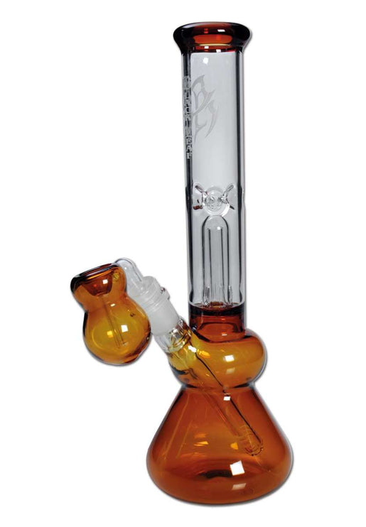 Mini Ice bong w/ percolator - Black Leaf (Black/Blue/Green)