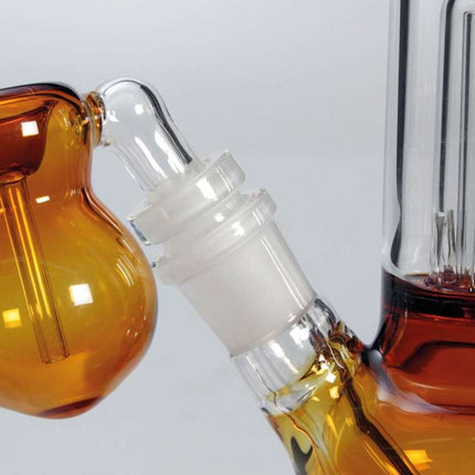 Mini Ice bong w/ percolator - Black Leaf (Black/Blue/Green)