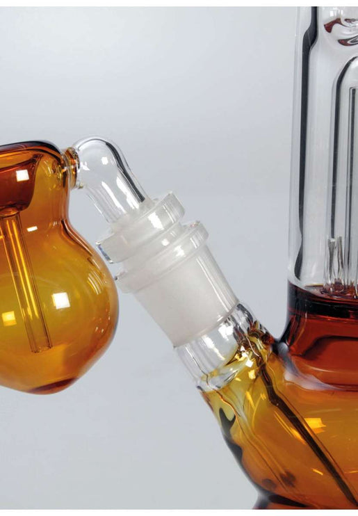 Mini Ice bong w/ percolator - Black Leaf (Black/Blue/Green)