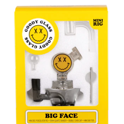 Goody Glass - Big Face Mini Dab Rig 4-Piece Kit