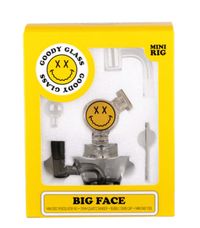 Goody Glass - Big Face Mini Dab Rig 4-Piece Kit
