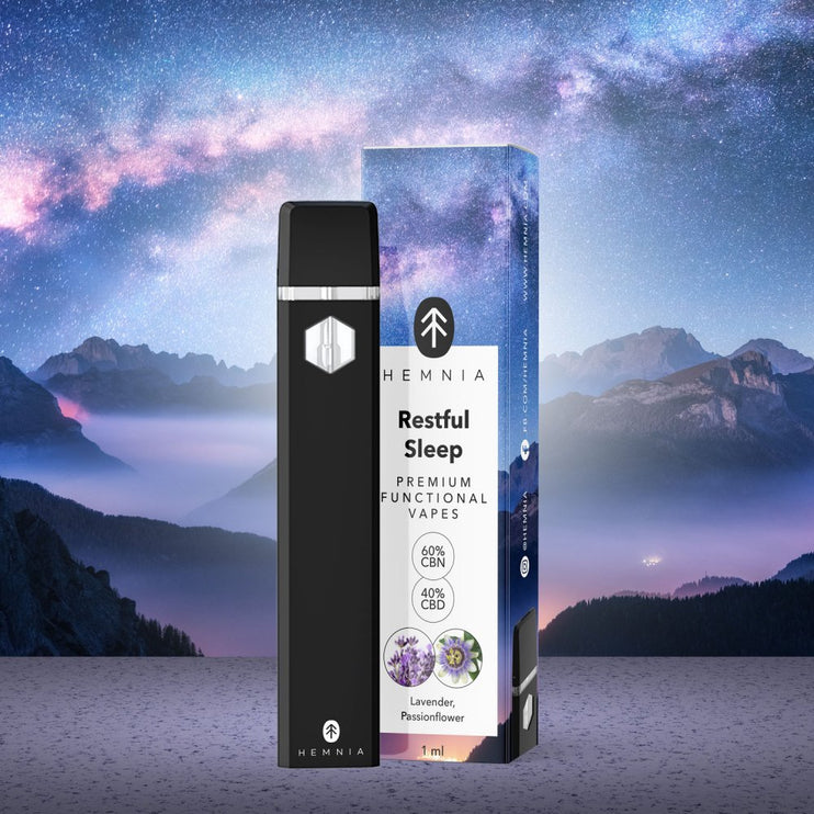 Restful Sleep – Premium Functional CBN and CBD Vape Pen, Lavender, Passionflower (1 ml)