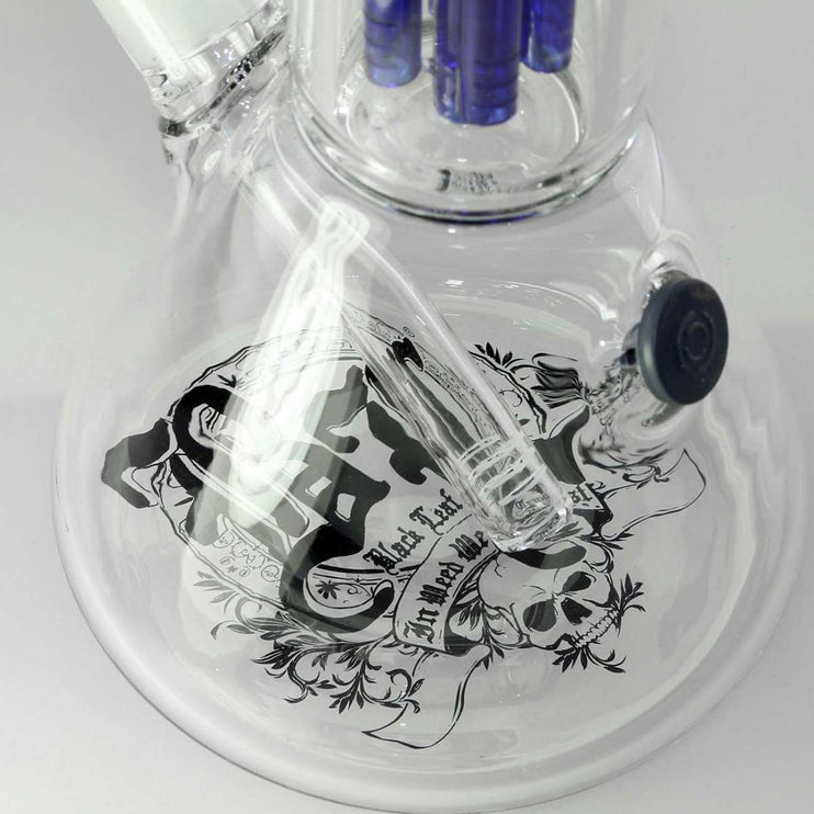 Black Leaf 4 Arm Percolator Bong (Blue/Black/Green)