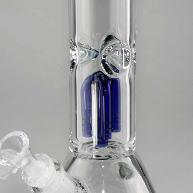 Black Leaf 4 Arm Percolator Bong (Blue/Black/Green)