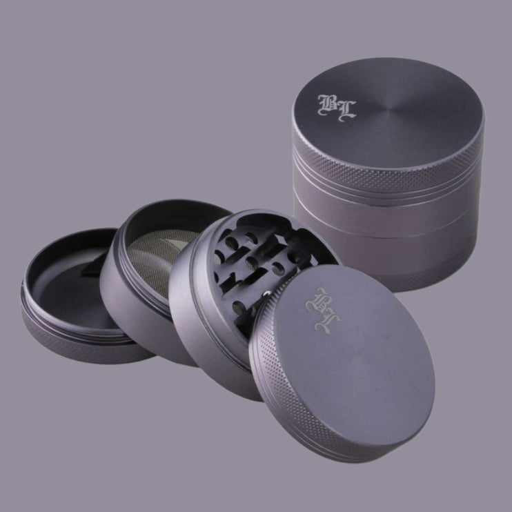 Aluminium Grinder 4-part satin matt by Black Leaf