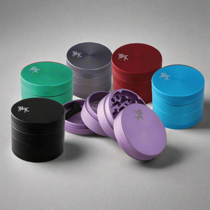 Aluminium Grinder 4-part satin matt by Black Leaf