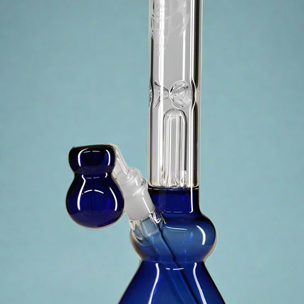 Mini Ice bong w/ percolator - Black Leaf (Black/Blue/Green)