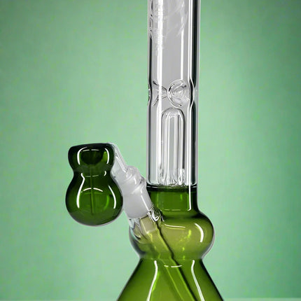 Mini Ice bong w/ percolator - Black Leaf (Black/Blue/Green)