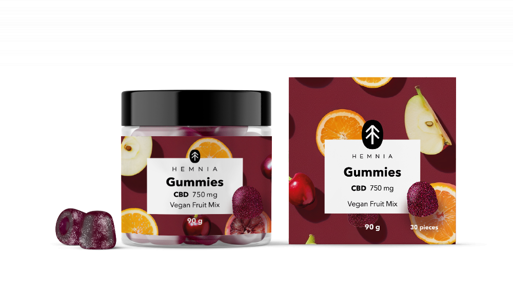 CBD Vegan gummies, fruit mix, 750 mg CBD - (30 pcs)