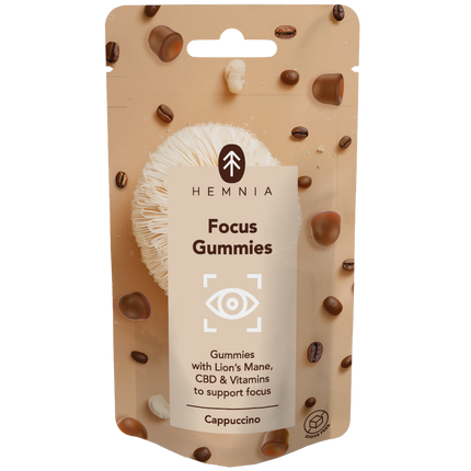 Focus Gummies - for support concentration with cappuccino flavour, 30 pcs