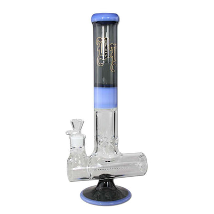 Nautilus Ice Bong with Percolator by Black Leaf (Blue/Black/White/Orange)