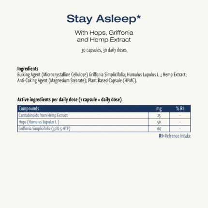 Cibdol’s Stay Asleep Formula (30 capsules)