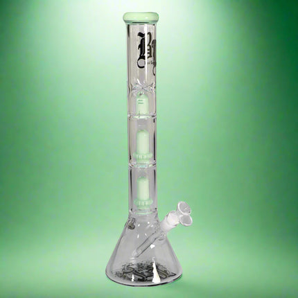 Ufo Light Green double percolator bong - Black Leaf