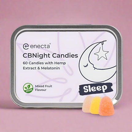 Enecta CBNight Candies with Organic Hemp Extract and Melatonin (60pcs)