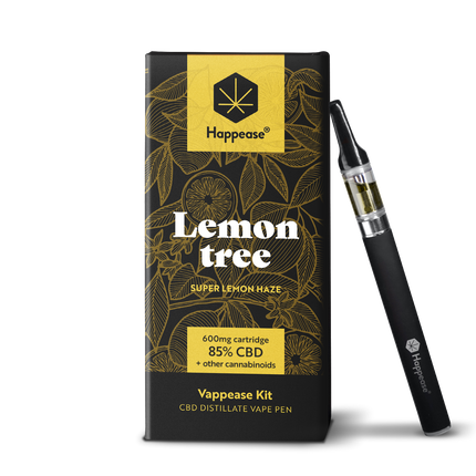 Happease Vaping Kit - Lemon Tree - 85% CBD (600mg)