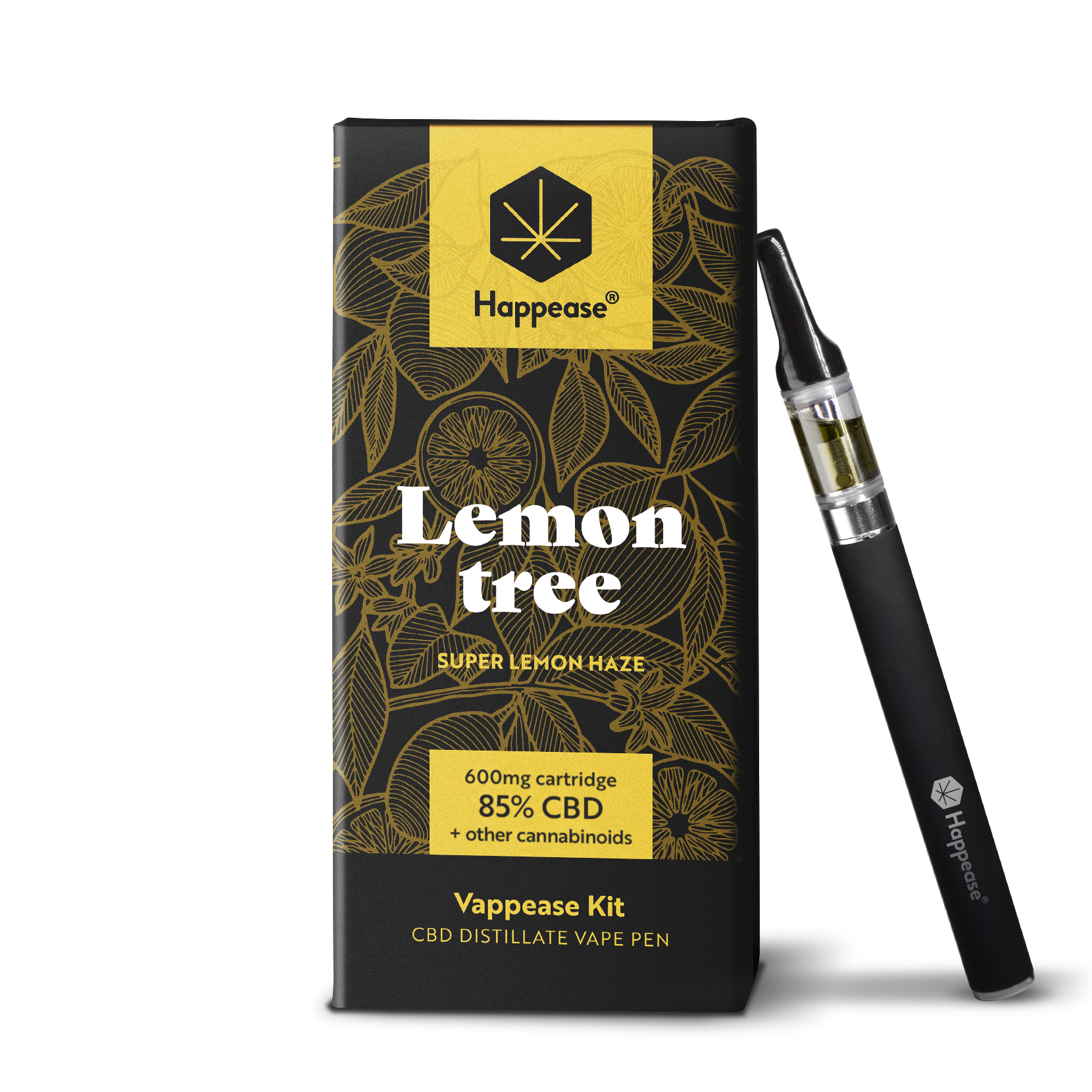 Happease Vaping Kit - Lemon Tree - 85% CBD (600mg)