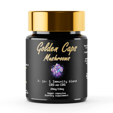 Golden Buds - Golden Caps Mushrooms with CBD