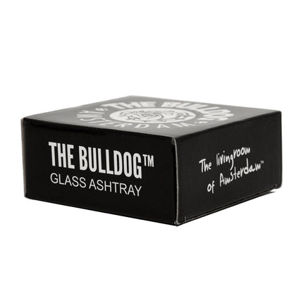 The Bulldog - 10mm Glass Ashtray (Black / White/ Blue)