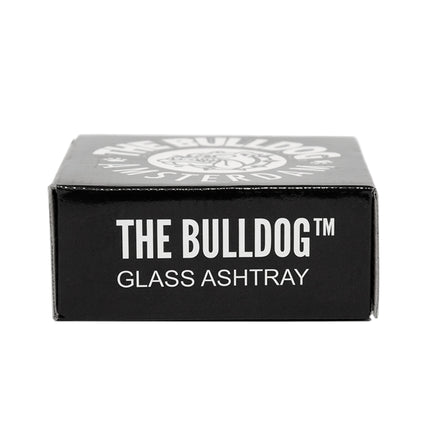 The Bulldog - 10mm Glass Ashtray (Black / White/ Blue)