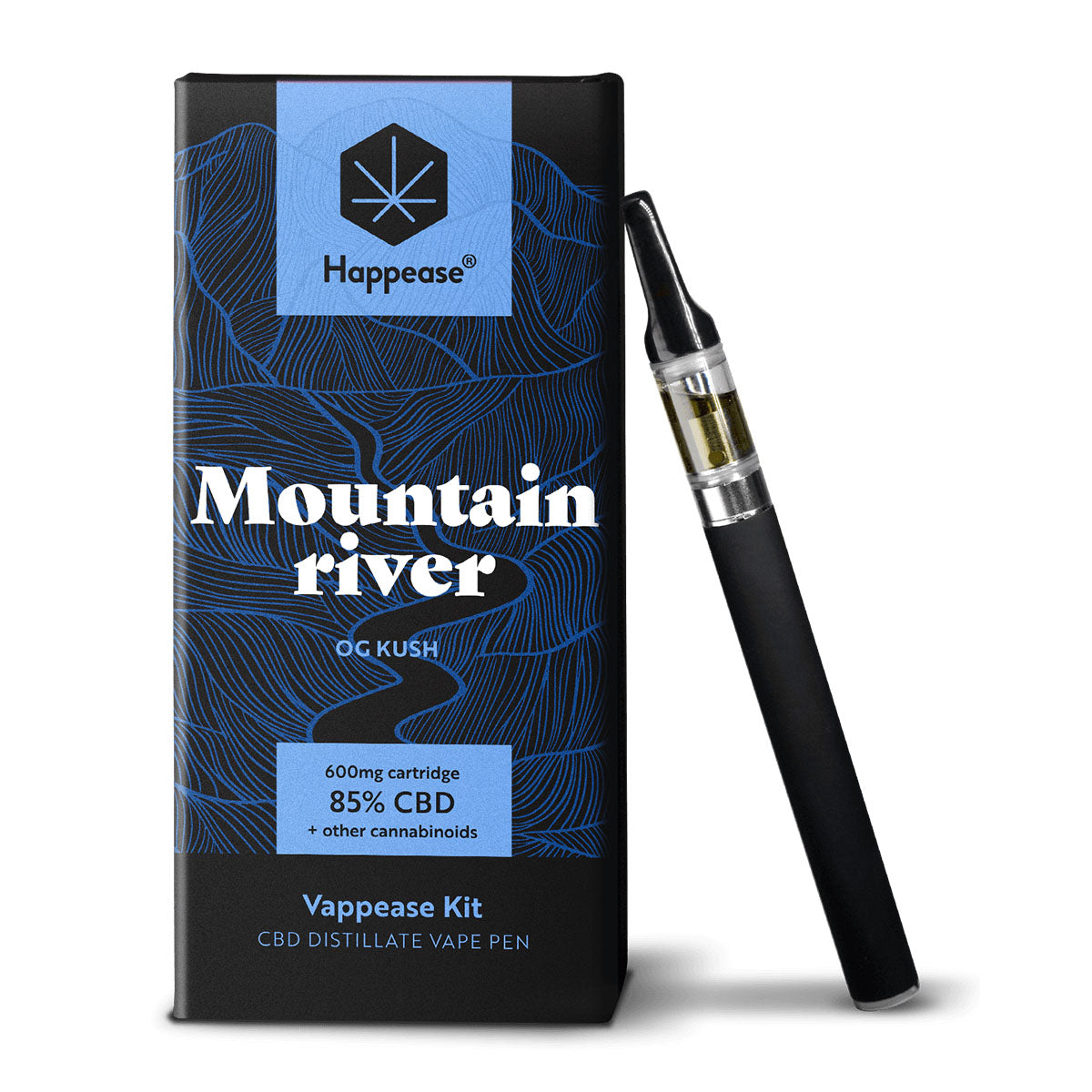 Happease Vaping Kit - Mountain River - 85% CBD (600mg)