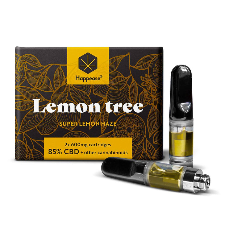 Happease Vape Cartridges - Lemon Tree - 85% CBD (2x600mg)