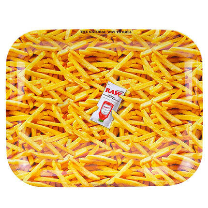 RAW - French Fries Metal Rolling Tray (Large) 34cm - LIMITED EDITION